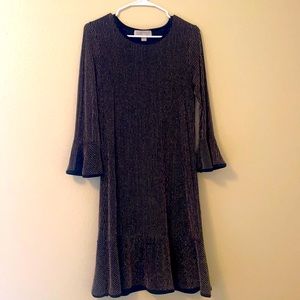 Gold and black shimmery dress. Size small